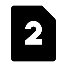 Dual Sim 2 Fill Icon