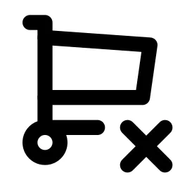Shopping Cart X Line Icon