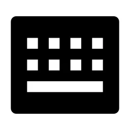 Keyboard Box Fill Icon
