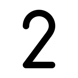 Number 2 Line Icon