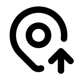 Map Pin Up Line Icon