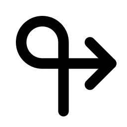Arrow Loop Right Line Icon