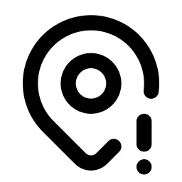 Map Pin Exclamation Line Icon