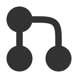 Git Merge Fill Icon