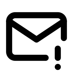 Mail Exclamation Line Icon