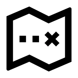 Treasure Map Line Icon