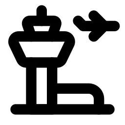Building Airport Line Icon