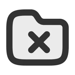 Folder X Duotone Icon