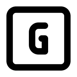Square Letter G Line Icon