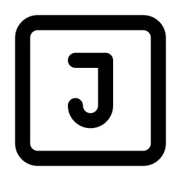 Square Letter J Line Icon