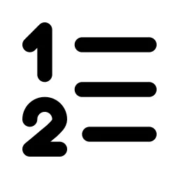 List Numbers Line Icon
