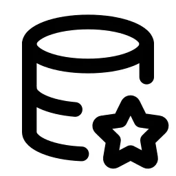 Database Star Line Icon