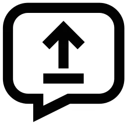 Arrow Up Line Message Icon