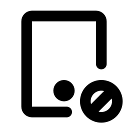 Device Tablet Cancel Line Icon