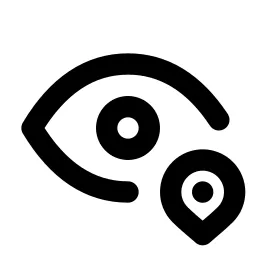 Eye Pin Line Icon