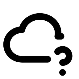 Cloud Question Line Icon