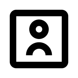 Account Box 2 Line Icon
