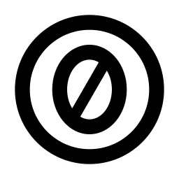 Creative Commons Zero Line Icon