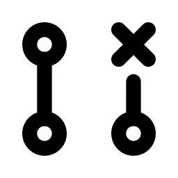 Git Pull Request Closed Line Icon