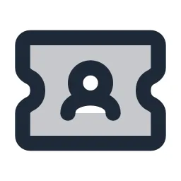 Ticket 2 User Duotone Icon