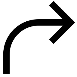 Curve Arrow Right Icon