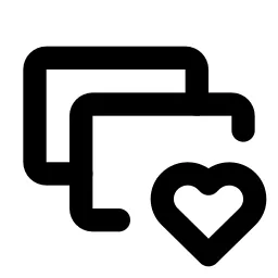 Cash Heart Line Icon