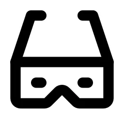 Stereo Glasses Line Icon