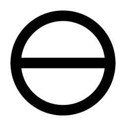 Circle Half Vertical Line Icon