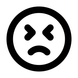Mood Sad Squint Line Icon