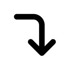 Corner Right Down Line Icon