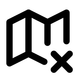 Map X Line Icon