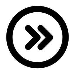Circle Chevrons Right Line Icon