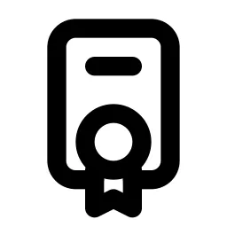 Certificate 2 Line Icon