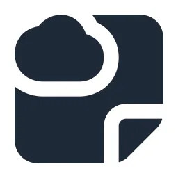 Note Cloud Solid Icon
