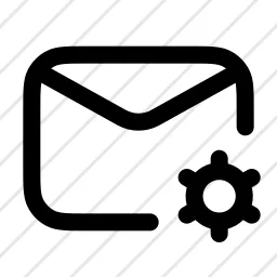 Email Settings Envelope Gear Icon