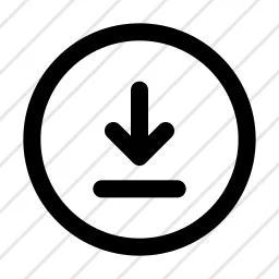 Circle Arrow Down Download Square Save Icon