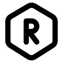Hexagon Letter R Line Icon
