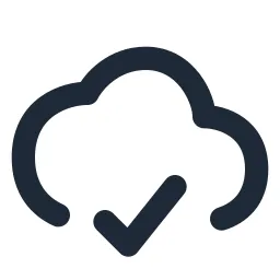 Cloud Check Line Icon