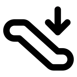 Escalator Down Line Icon