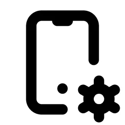 Device Mobile Cog Line Icon