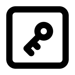 Square Key Line Icon
