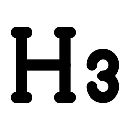 H 3 Line Icon