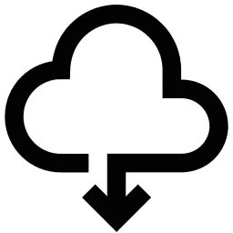 Arrow Down Cloud Icon