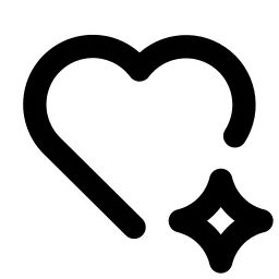 Heart Spark Line Icon