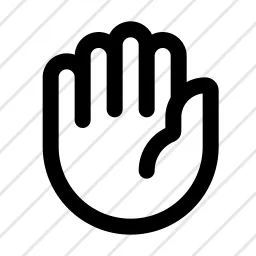 Raising Hand 5 Finger Hey Hello High Five Icon