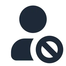 User Block Solid Icon