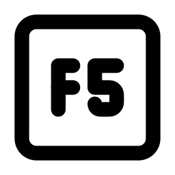 Square F5 Line Icon