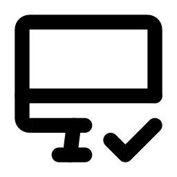 Device Imac Check Line Icon