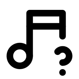 Music Question Line Icon