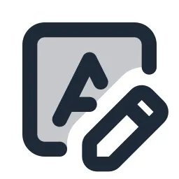 A Box Edit Duotone Icon